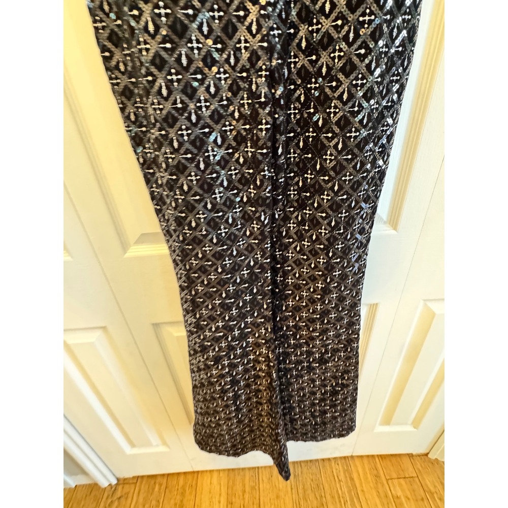 NWT NADINE MERABI Black Sequin Corset Jumpsuit - Picture 6 of 16